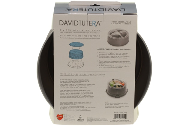 David Tutera Dessert Carrier Divided Serving Bowl Insert